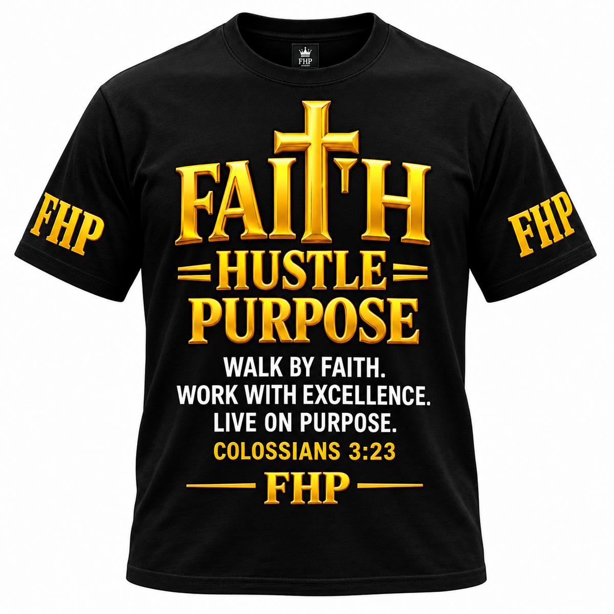 faith hustle purpose signature shirt